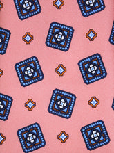 DANIELA Pink Printed Silk 3 Fold Tie